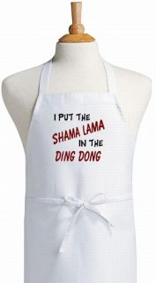 Put The Shama Lama in The Ding Dong Funny Chef Aprons