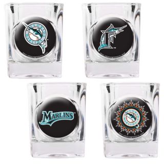Great American Products MLB Square Shot Glass 4 Piece Set Individual 