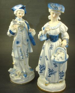 Antique German Porcelain Couple Figurines