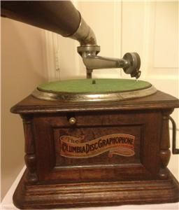 Columbia Bi Sterling Phonograph with Beautiful Wood Horn