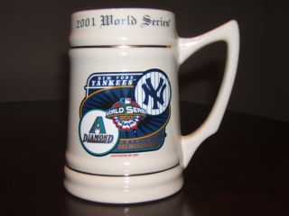 Arizona Diamondbacks vs NY Yankees 2001 World Series Ceramic Mug Stein 