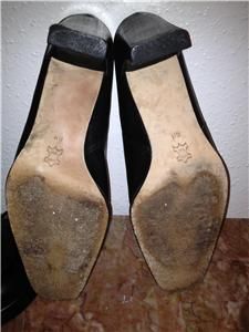 Antonio Melani Black Leather Mules Slides Womens Size 8 M