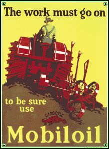Ande Rooney Mobil Oil Tractor Vintage Reproduction Sign
