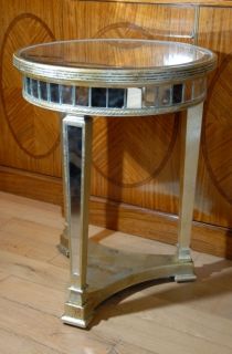 Art Deco Mirrored Side Table Tables Mirror Furniture