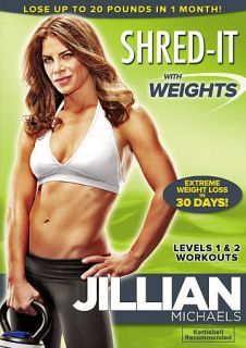 JILLIAN MICHAELS SHRED IT WITH WEIGHTS   NEW (kettlebell exercise 