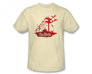 The Birds Alfred Hitchcock Power Lines Adult Movie T Shirt Tee