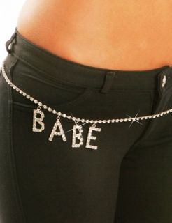 Brand New Babe Rhinestone Belly Lower Back Chain