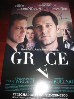   Signed Poster Window Card Paul Rudd Michael Shannon Ed Asner