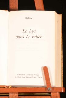 1966 Le Lys Dans La Vallee Honore Balzac Introduction Moise Le Yaouanc 
