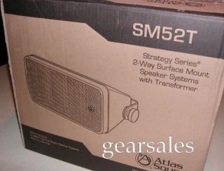 Atlas Sound SM52T B 5¼ 2 Way Weather Resistant Speakers, 1 Pair