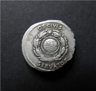 augustus ar denarius uncertain spanish mint circa 19 bc