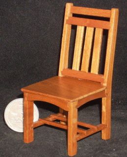 Dollhouse Miniature Pecan Mission Chair   1:12 Retired stain / Morris