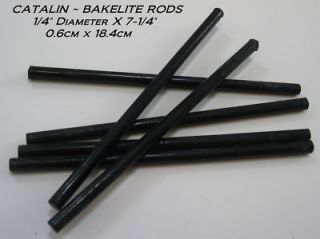 Bakelite Catalin Rods SOLID BLACK 5/16 Diameter x 7 Long   Un 