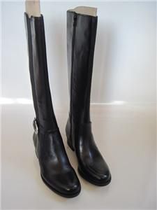 Naturalizer Arness Black Leather Zip Knee High Riding Boots Womens Sz 