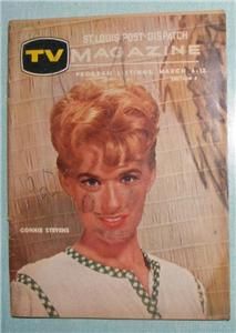 Vintage TV Magazine St Louis TV Guide March 6 12 1960 Connie Stevens 