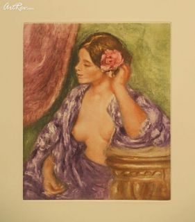 Pierre Auguste Renoir Femme A Sa Coiffure Hand Colored Etching Retail 