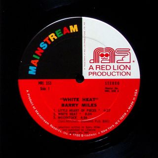 Barry Miles White Heat LP Mainstream Records MRL 353 Orig US 1971 Soul 