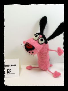 Sneffcas World Needle Felted Courage The Cowardly Dog Cartoon Network 