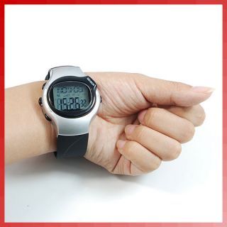   Monitor Stop Watch Calorie Counter Fitness Exercise Silver 009