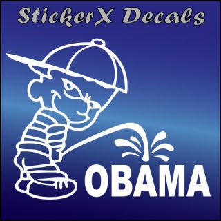 Piss Pee on Obama Vinyl Decal Sticker Car Window Bumber