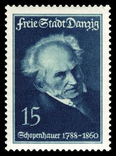 XXX RARE Mint 1938 Danzig Schopenhauer Card Stamp Set