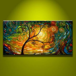 Modern Abstract Art Oil Painting on canvas  art tree(noframe)