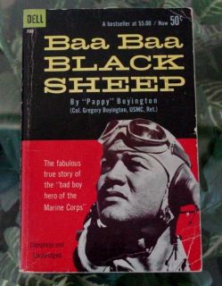 1959 Pappy Boyington WW II Baa Baa Black Sheep Marine Corps 1st Dell