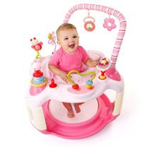 New Bright Starts Baby Exersaucer Bouncer Seat Pink Toy