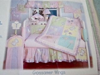 KidsLine Gossamer Wings Crib Bed Set 6pc Quilt Valance Skirt Bumper+ 