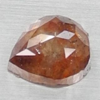 92cts Orangish Red Rose Cut Pear Natural Loose Diamond