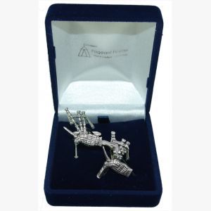 Bagpipes Cufflinks Hand Made English Pewter Scottish Celtic Ideal Gift 