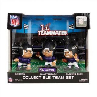 Baltimore Ravens LilTeammates Three Pack QB RB and LM Set of 3 New 