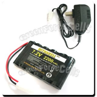  2200mAh NI MH Rechargeable Battery Pack Tamiya + Charger 808 UK Plug