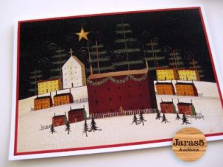10 Mary Beth Baxter Folk Art Christmas Cards   Peaceful Night