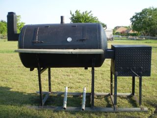 BBQ SMOKER, made from 244 gallon propane tank, wood / charcoal