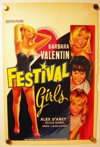 BARBARA VALENTIN FESTIVAL GIRLS STARLETS GO CRAZY IN CANNES 1960