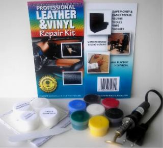 Pro Leather Vinyl Repair Kit Fix Sofa Car Boat Seats Luggage as Seen 