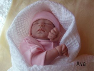 Ava ♥ Asleep Reborn Baby Doll Ash Blonde Hair Prem Girl Xmas 