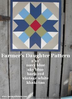 Barn Quilt Hand Painted Sign Farmers Daughter Pattern
