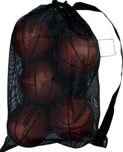    All Purpose Mesh Ball Equipment Bag Basketball Soccer Football Black