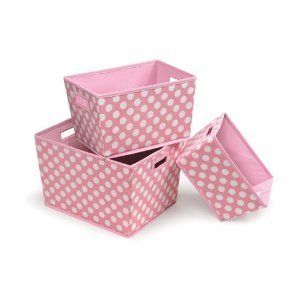 New Folding Nesting Storage Baskets Baby Nursery Kid Set of 3 Quick 