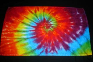   Fun Cute Cool Bright Crazy Neat Decorative Tie Dye Bathroom Hand Towel