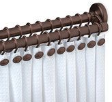 Oil Rubbed Bronze Double Duo Tension Shower Curtain Rod