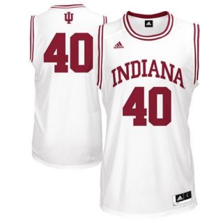   Indiana Hoosiers 40 Replica Basketball Jersey White Crimson