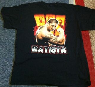 WWE BATISTA t shirt adult Large vtg wwf wrestling memorabilia rare 