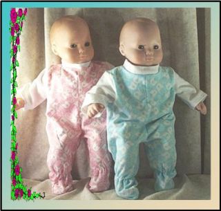 Doll Clothes Pajamas Pins 14 16 inch Fit American Girl Bitty Baby 