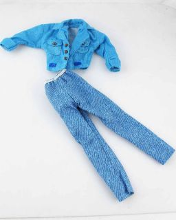    Style Handmade Barbie Clothes For Barbie Doll Shirt and Pants Set