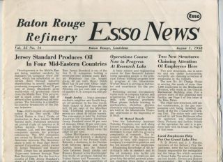 esso news baton rouge refinery 1958 louisiana