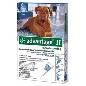 Bayer Advantage II Blue 6 Month Flea Control for Dogs 55+ lbs.