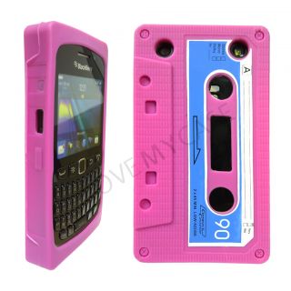 Blackberry 9320 9220 Curve Pink Retro Silicone Gel Cassette Tape Phone 